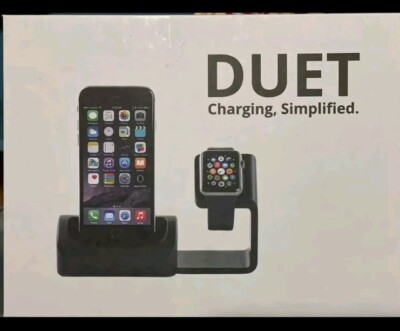 Antsy Labs Duet Metal iPhone +watch charging dock (Leftside Watch)  New Silver