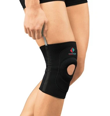 Kniebandage Neopren Kniescheibe gepolstert Schienen 9903-01 seitlich Schutz TE23 - Bild 1 von 2