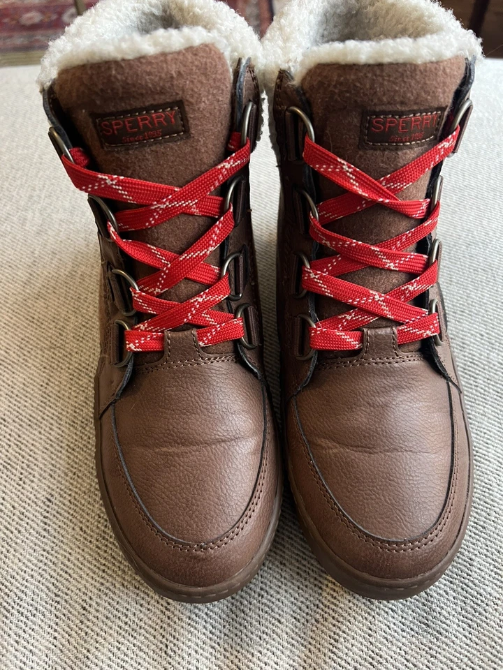 SPERRY Top-Sider Boots  Juneau Low Hiker Wool Brown Waterproof Womens Sz. 8.5 - Image 2 of 3