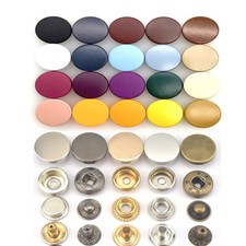 50sets Colorful Press Stud Snap Button Popper Fastener for Leather Jacket Repair