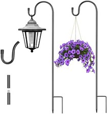 2 X Shepherd Crook Hook Bird Feeder Pole Garden Plants Basket Wedding Hanger UK