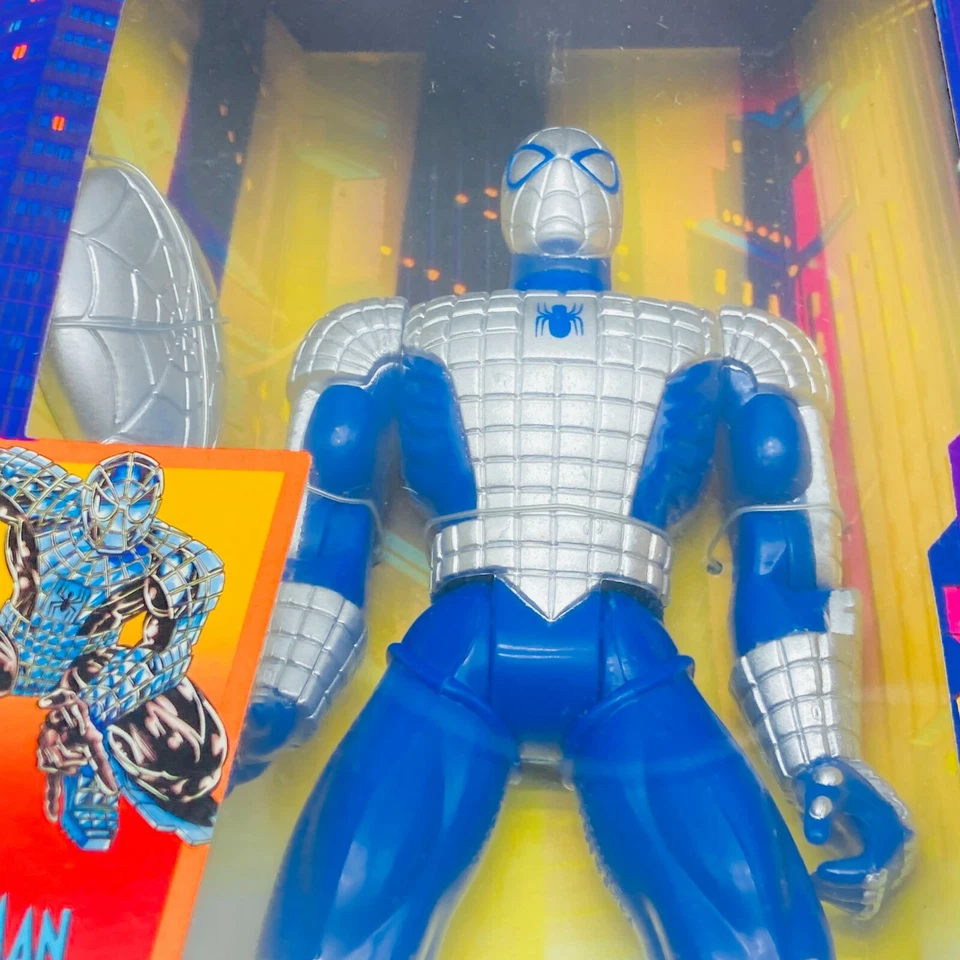 Boneco de ação vintage MARVEL COMICS SPIDER-MAN ARMOR 10" TOY BIZ 1996 - Imagem 3 de 4