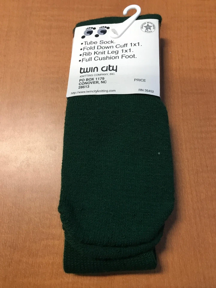 NEW TCK Twin City Knit Adult Soccer Tube Socks Color Forest Green NEW NWOT - Image 2 of 4