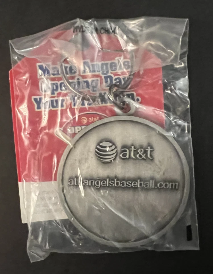 AT&T 2007 Opening Day Angels Baseball Keychain Keyring Metal New In Package - Image 2 of 4