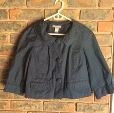 Ann Taylor Short Navy Jacket Women’s S