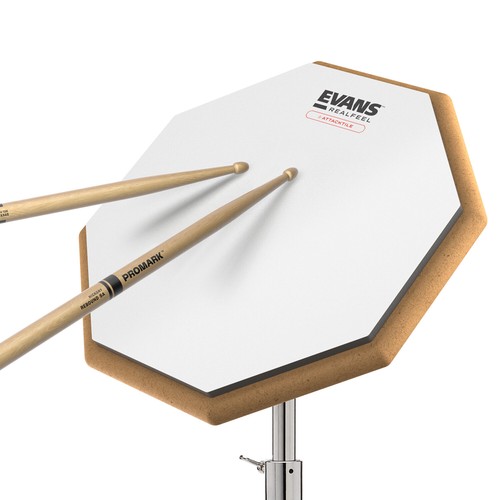 Evans practice pad set RealFeel attack tile 10 inch incl tripod and sticks - Picture 2 of 8