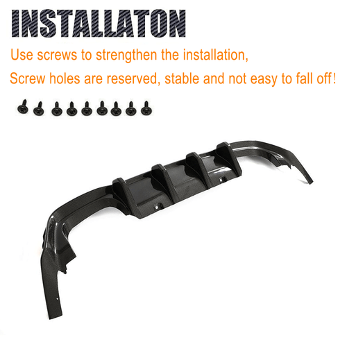 Difusor de carbono alerón faldón trasero enfoque difusor trasero para VW Golf R Golf 8 MK8 - Imagen 9 de 11