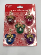 Tokyo Disney Resort Plastic Mini Mickey Ornament Shape Pin Charm 5 Pieces (A2)