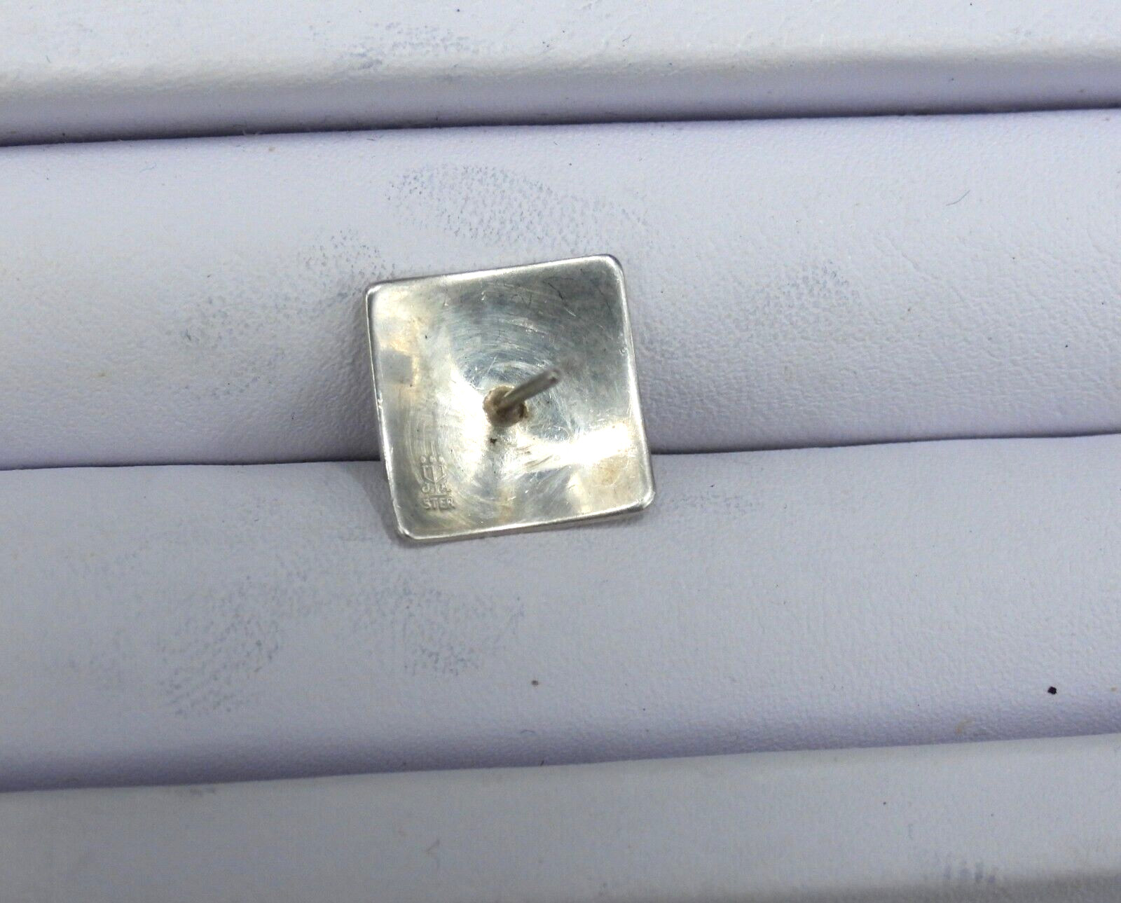 James Avery Single Square Stud Earring Solid 925 … - image 3