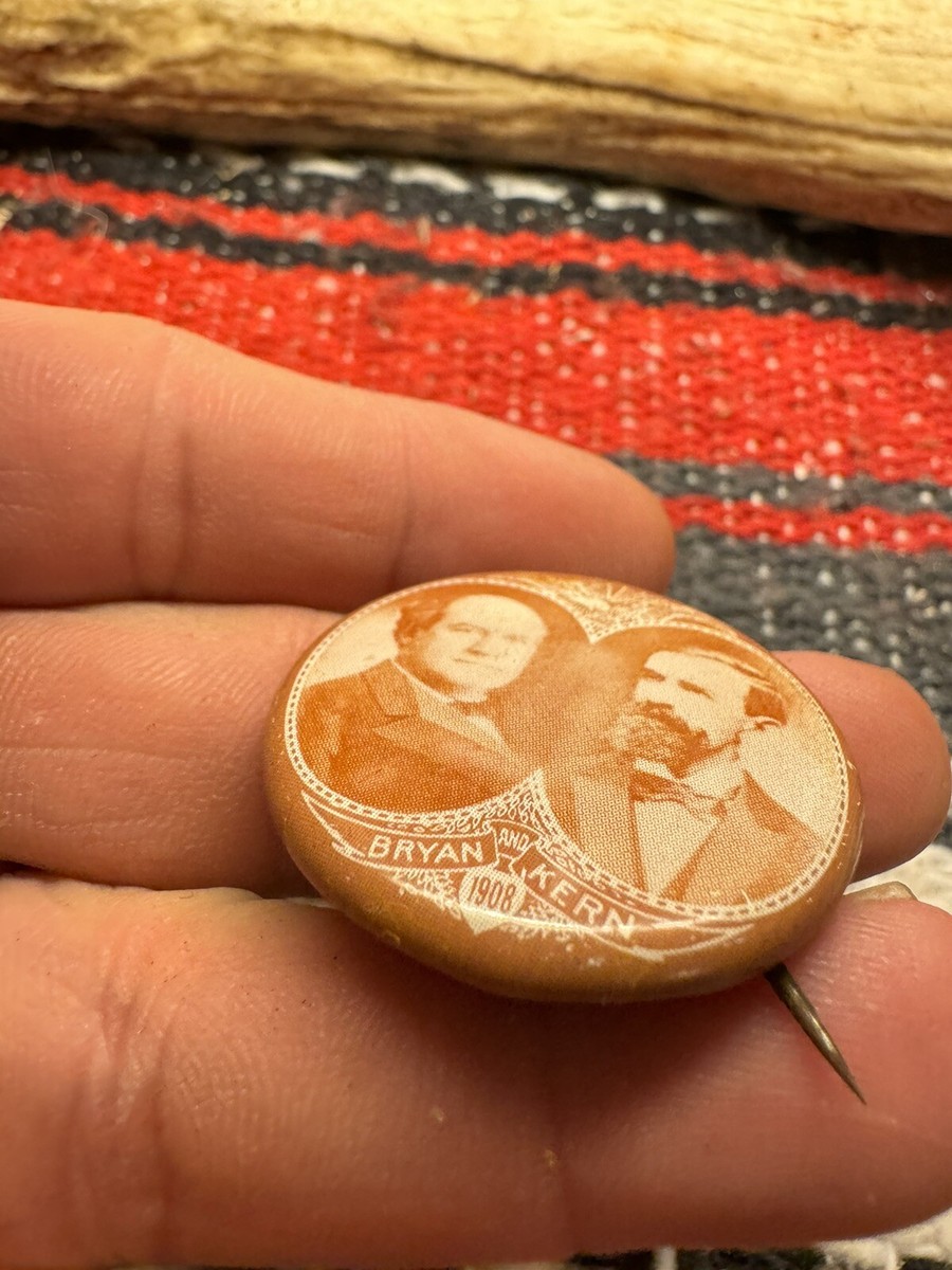 Vintage BRYAN KERN 1908 Reproduction 1972 Pinback Political