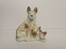 Vintage Ceramic German Shepherd Figurine Japan 4"