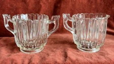Vintage Mikasa Cut Crystal creamer and Sugar set Heavy Crystal, Well Made