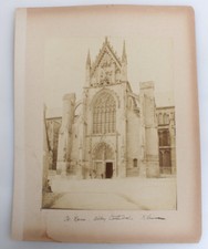 ALBUMEN PHOTOGRAPH OF ST REMI ABBEY CATHEDRAL - REIMS, FRANCE