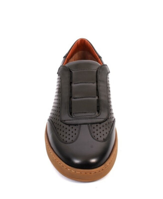 Roberto Serpentini 57130b Black Leather Streetch Sneakers Shoes MEN main image 3