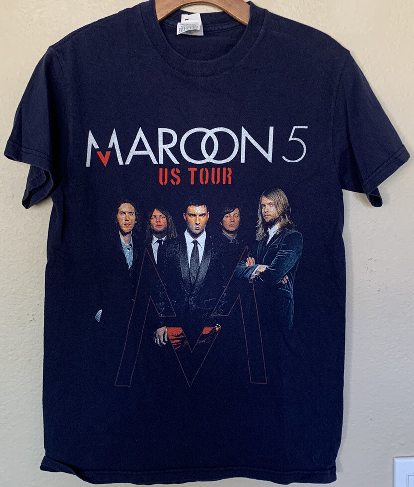MAROON 5 2011 Tour Concert Adam Levine Blue T Shirt Size S | eBay
