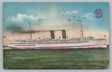 San Diego CA c1920 SS Yale Harvard Los Angeles Steamship Co Ship Vtg Postcard D9