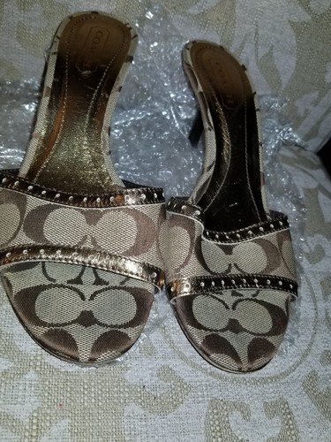 COACH Womens Kitten Heels Slides 6.5 B 