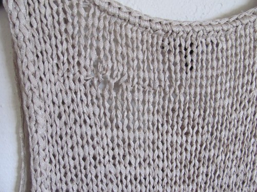 Eileen Fisher V Neck Long Shell Top-Open Twist Tape Yarn-Maple Oat-Size Med-NWT - 第 10/11 張圖片