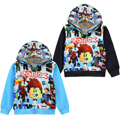 Hooded Sweatshirt Roblox Zip Up Hoodie Kids Roblox Game Boys Girls