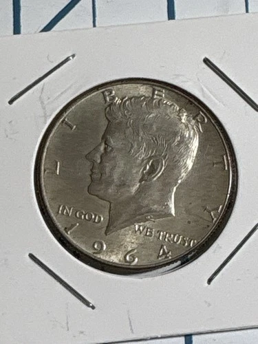1964 Kennedy Half Dollar 90% Silver US Coin AU Condition