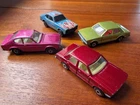 Vintage Matchbox Ford model cars, 55 Cortina MK4, 54 Capri MK1 Superfast