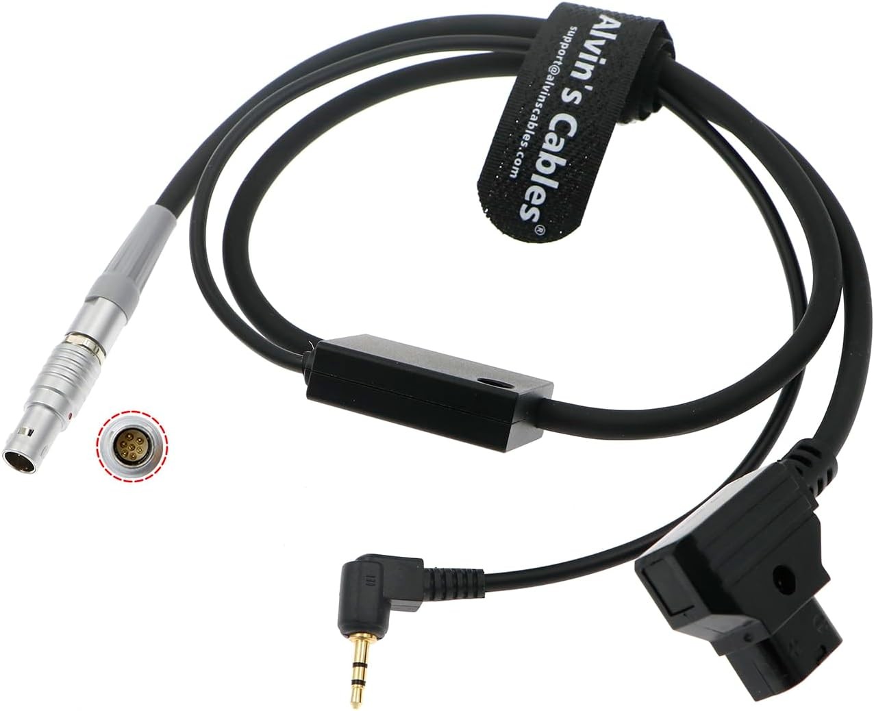 Run Stop Cable for ARRI cforce RF　7 Pin to LANC+D-tap Cable Compatible-image