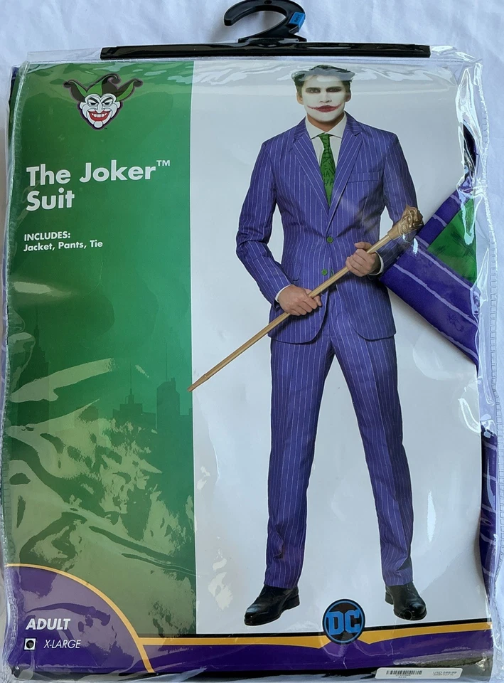 Spirit DC Joker Suit Costume Adult XL Purple Halloween Cosplay New With Tags - Image 1 of 4