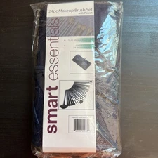 24 Piece Makeup Brushes Set Cosmetic Kit With Pouch Smart Essentials Sealed