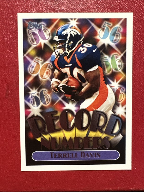 1999 Topps Record Numbers Silver Terrell Davis #RN2= HOF= ZittyCards