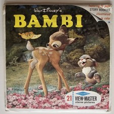 Walt Disney's Bambi View-Master Packet B400 3 Reel Set  Booklet Sawyer's Movie
