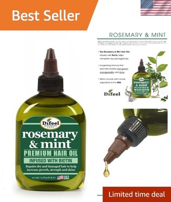 Biotin Infused Rosemary & Mint Hair Oil 7.1 oz - Repair & Nourish Your Hair