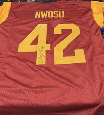Uchenna Nwosu Signed USC Trojans Custom Jersey - Beckett COA (BAS) Autographed
