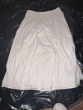 Liz Claiborne VTG 90s Cotton Midi Skirt Pleated Side embroidered. Sz M