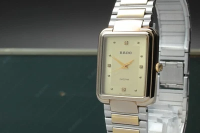 [Fast NEUWERTIG] Rado DiaStar 132.9557.3 Diamant 4P Gold Quarz Herrenuhr JAPAN - Bild 1 von 4