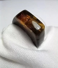 Ring Genuine BALTIC AMBER Multicolor Bog Oak 1.8g