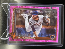 Paul Blackburn 2025 Topps Pink Diamante Foilboard #329 - New York Mets