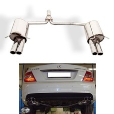 Fox Duplex Edelstahl Sportauspuff Mercedes C-Klasse W204 S204 re/li je 2x70mm