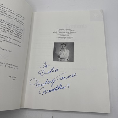 *Signed* The Munchkins of Oz by Stephen Cox (1996, PB) Mickey Carroll Autograph