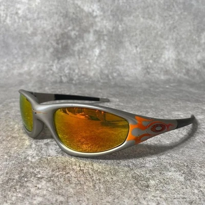 Lunettes de soleil Oakley Straight Jacket Orange Flame Fire Wrap Vintage Y2K - Photo 1/4