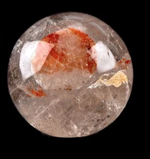 Himalayan Red Azeztullite  agnitite crystal sphere infusion of divine fire #7869