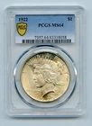 1922 Peace Silver Dollar $1 PCGS MS64