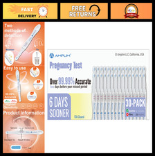 Early Result Pregnancy Test Sticks 30-Pack  99.99 Accurate, Ultra Sensitive, 6