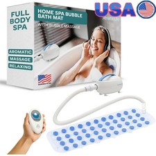 Wireless Bubble Bath Mat Full Body Massage Portable Relaxation Spa Waterproof US