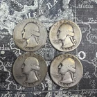 Four (4) Washington Silver Quarters, 1937, 1939, 1941, 1941S - WQ402