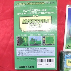 Famicom software Mario Open Golf with box and manual