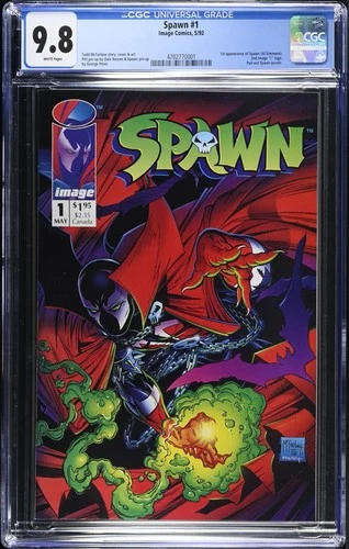 Spawn #1 CGC 9.8 - White -  Poster - 1st appearance Spawn (Al Simmons) - Graded!