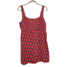 Diane Von Furstenberg Dress Womens 14 Pink Retro Geo Limited Edition Target NEW