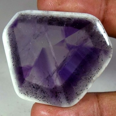 100% Natural Attractive Amethyst Slice Gemstones Fancy Cab 35x 40x 06mm 85.60Cts
