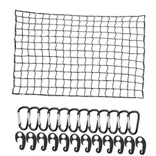 Kayphyeo Cargo Net Set, 4x6FT Bungee Truck Bed Net Stretchable to 4ftX6ft black