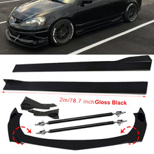 Front Bumper Lip Spoiler Glossy Black Body Kit For Acura Rsx Dc5 02-06 M